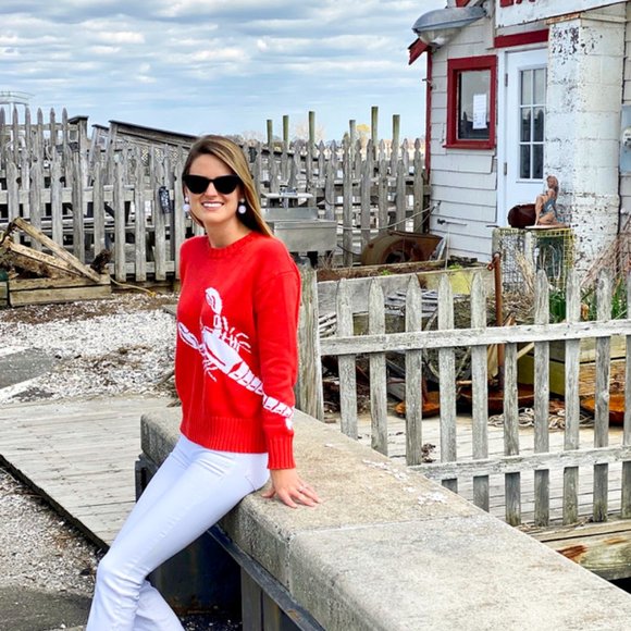 Tuckernuck Sweaters - Tuckernuck Red Lobster Rockland Sweater Small